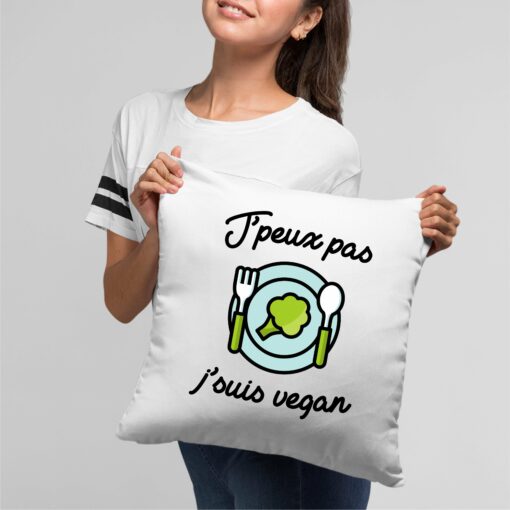 Coussin J’peux pas j’suis vegan