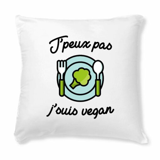 Coussin J’peux pas j’suis vegan