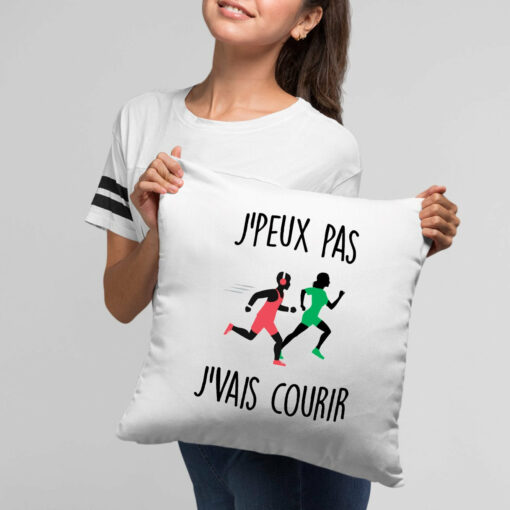 Coussin J’peux pas j’vais courir