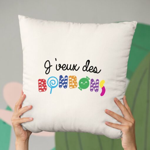 Coussin J’veux des bonbons