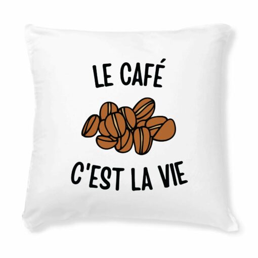 Coussin Le cafe c’est la vie