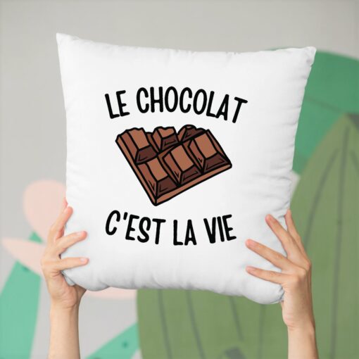 Coussin Le chocolat c’est la vie