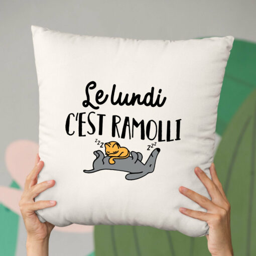 Coussin Le lundi c’est ramolli