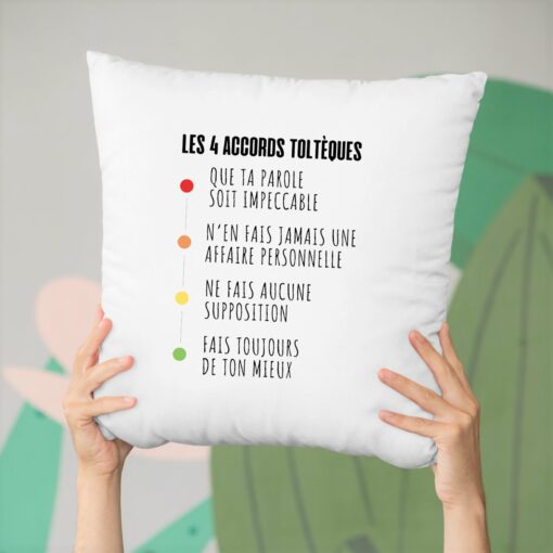 Coussin Les 4 accords tolteques