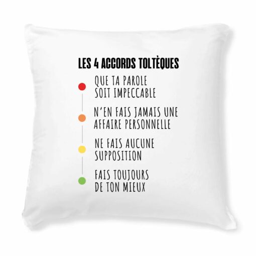 Coussin Les 4 accords tolteques