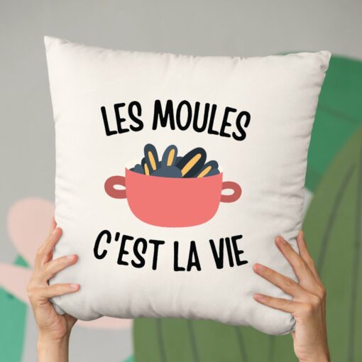 Coussin Les moules c’est la vie