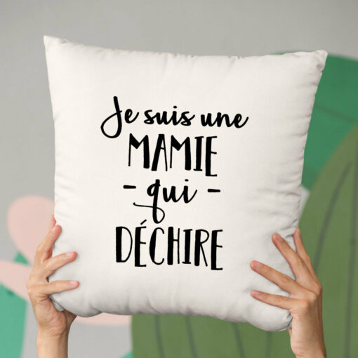 Coussin Mamie qui dechire