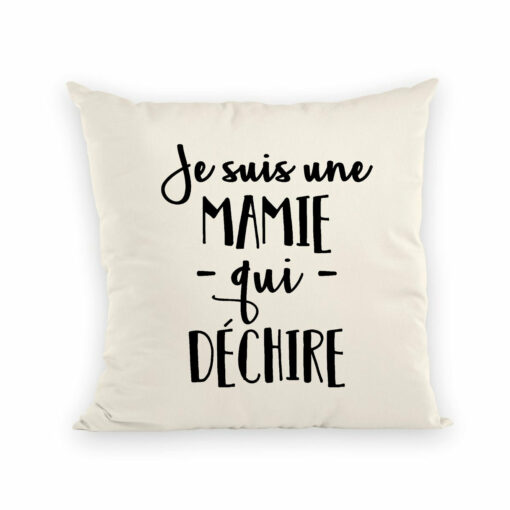 Coussin Mamie qui dechire