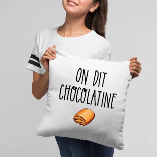 Coussin On dit chocolatine