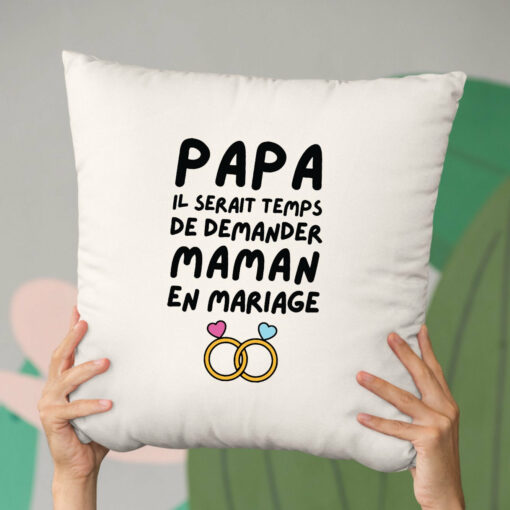 Coussin Papa demande en mariage maman