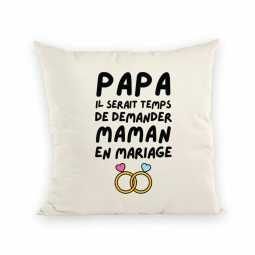 Coussin Papa demande en mariage maman