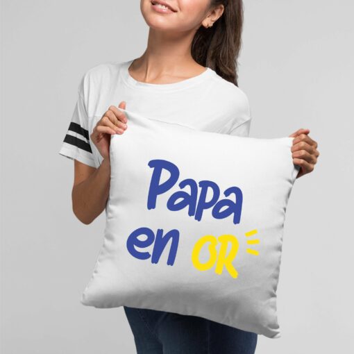 Coussin Papa en or