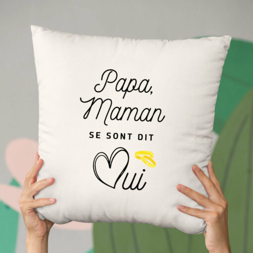 Coussin Papa maman se sont dit oui