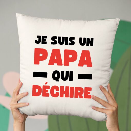 Coussin Papa qui dechire