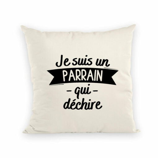 Coussin Parrain qui dechire