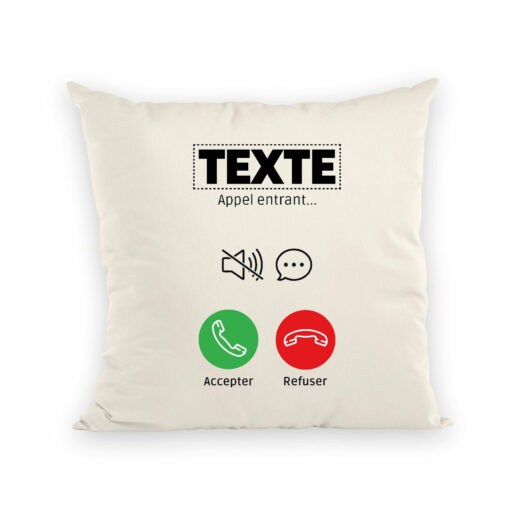 Coussin Personnalise Appel de votre texte