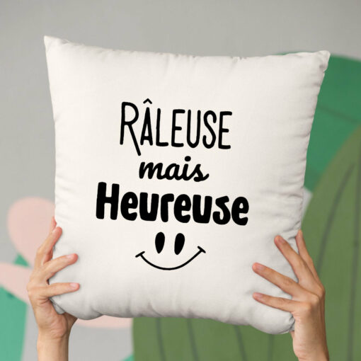 Coussin Raleuse mais heureuse