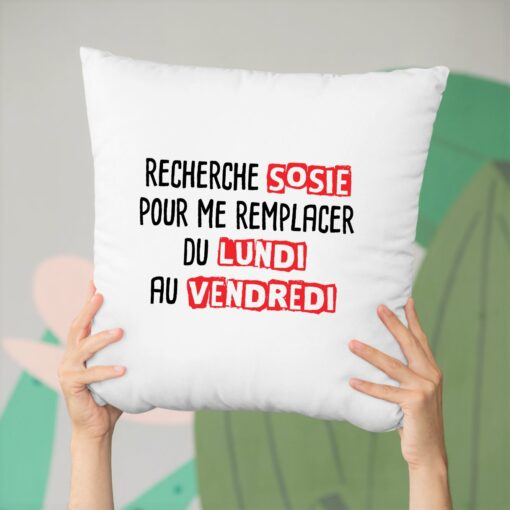 Coussin Recherche sosie du lundi au vendredi