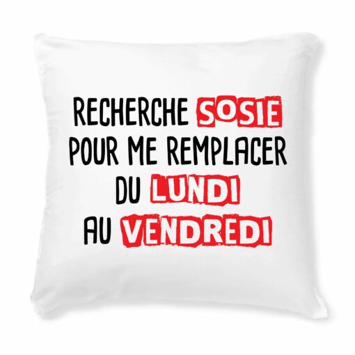 Coussin Recherche sosie du lundi au vendredi