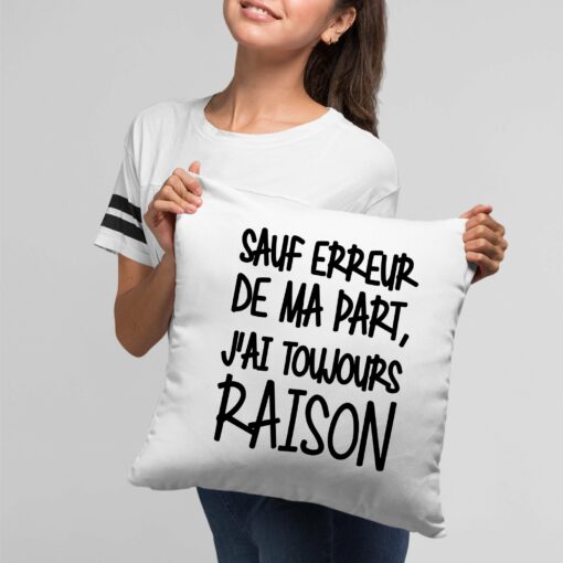 Coussin Sauf erreur j’ai raison