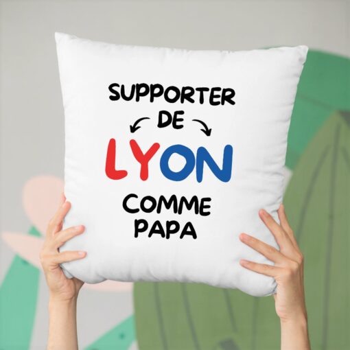 Coussin Supporter de Lyon comme papa