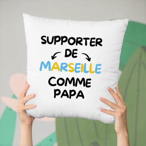 Coussin Supporter de Marseille comme papa