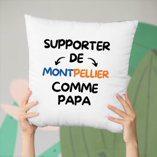 Coussin Supporter de Montpellier comme papa