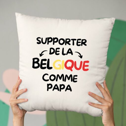 Coussin Supporter de la Belgique comme papa