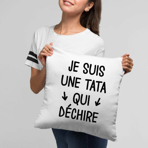 Coussin Tata qui dechire