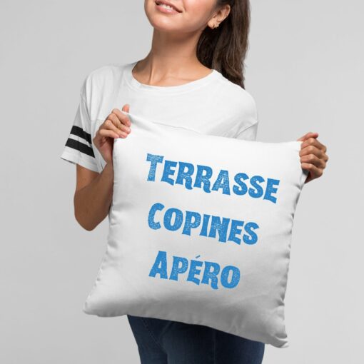 Coussin Terrasse copines apero