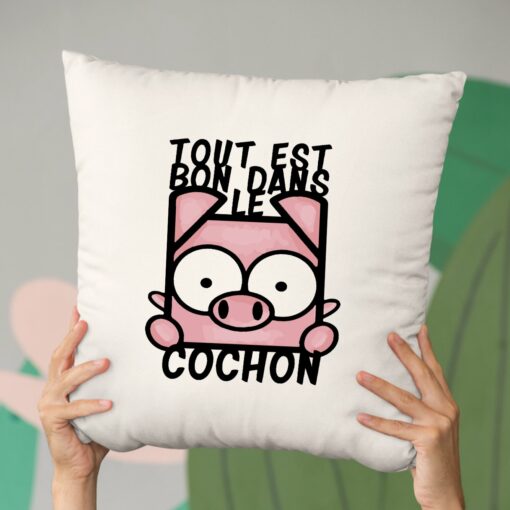 Coussin Tout est bon dans le cochon