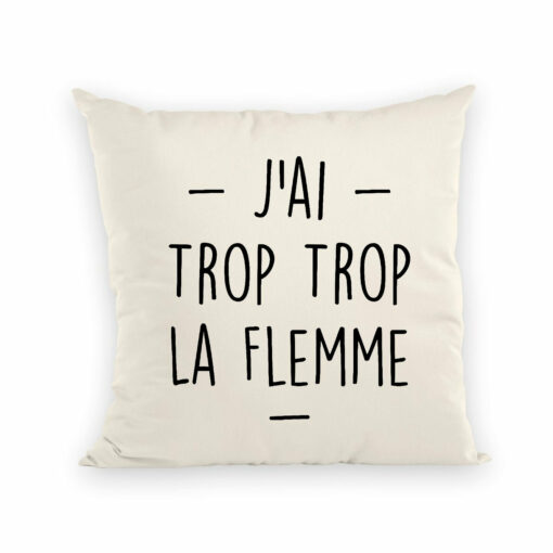 Coussin Trop la flemme