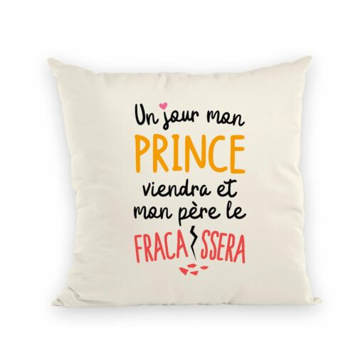 Coussin Un jour mon prince viendra