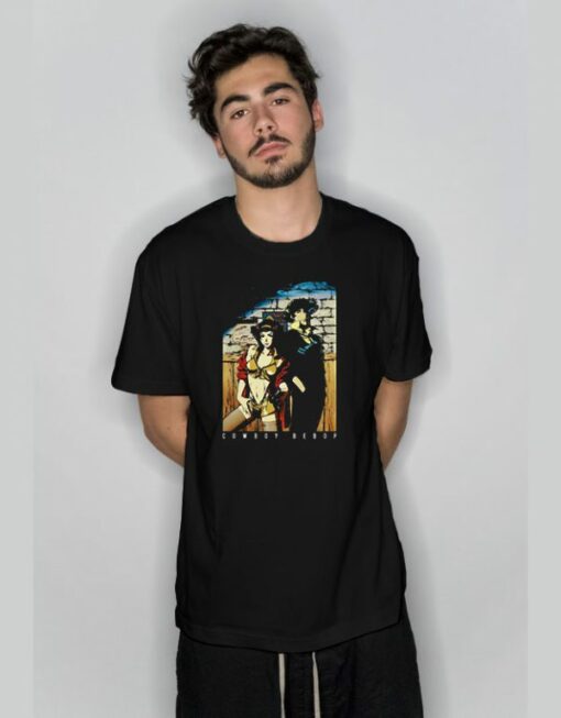 Cowboy Bebop Spike And Faye On Wall T-Shirt