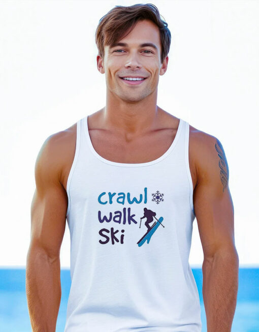 Crawl Walk Ski Unisex Tank Top