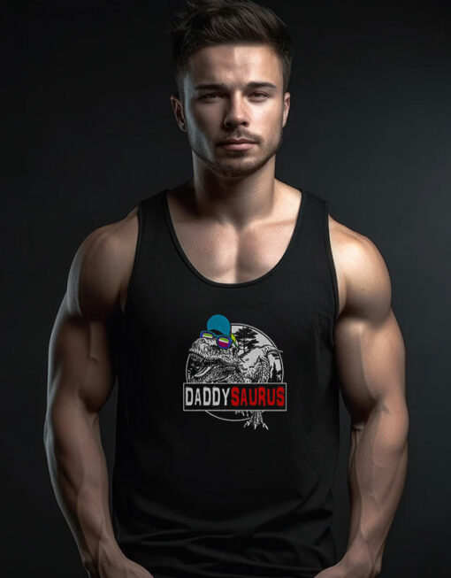 Daddysaurus Dinosaur T Rex Tank Top