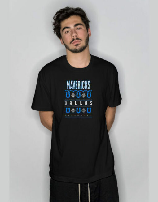 Dallas Mavericks Holiday Ugly Christmas T-Shirt