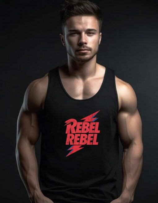 David Bowie Rebel Rebel Logo Tank Top