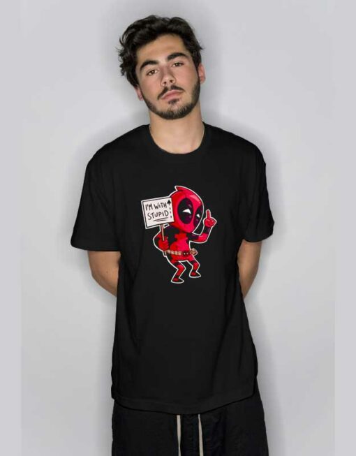 Deadpool I’m with Stupid T Shirt