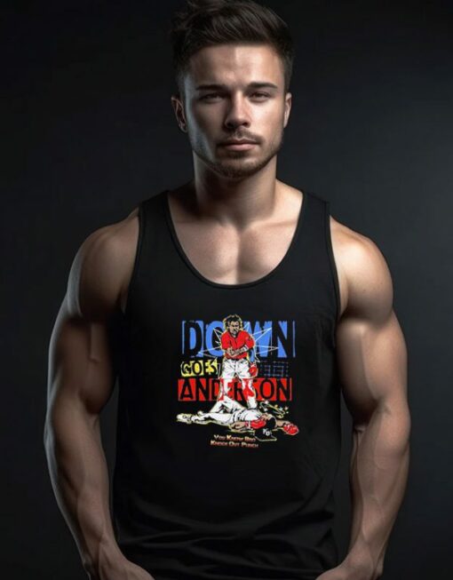 Down Goes Anderson Cleveland Guardians Tank Top