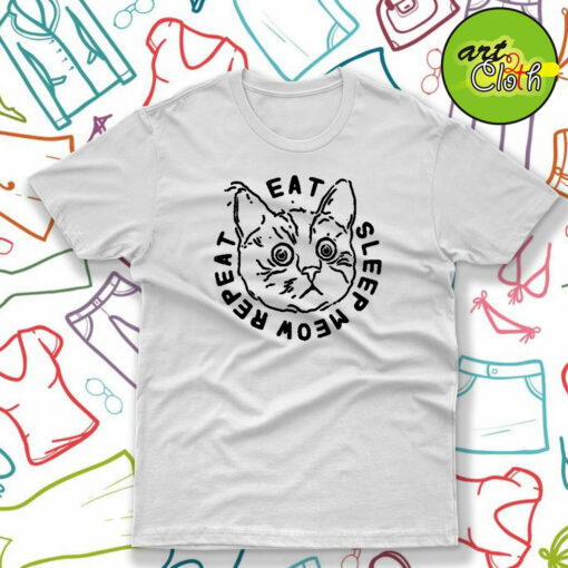 Eat Sleep Meow Repeat T-Shirt