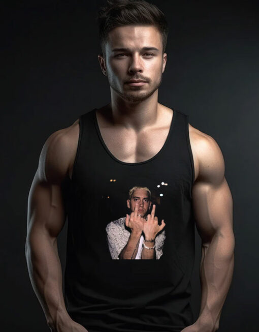 Eminem Funny Middle Finger Tank Top