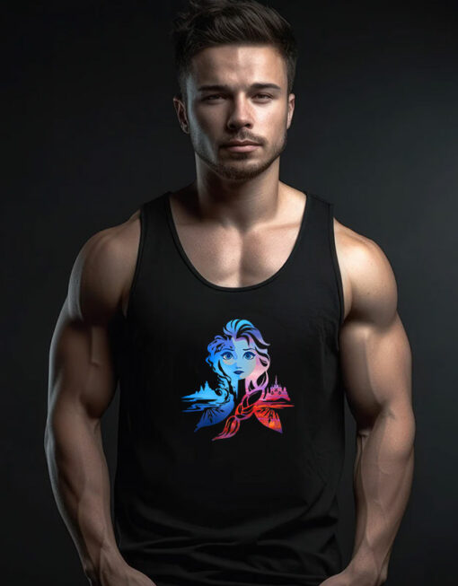 Frozen Elsa Two Tone Gradient Tank Top