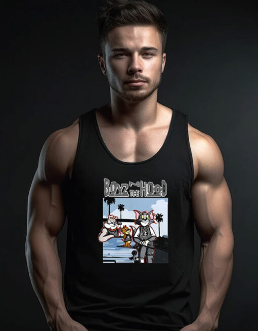 Funny Boys The Hood Tom Jerry Tank Top