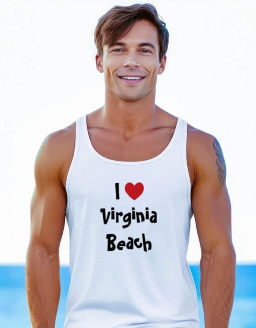 Funny I Heart Virginia Beach Tank Top