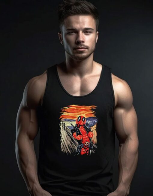 Funny Marvel Deadpool Scream Tank Top