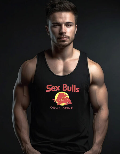 Funny Red Bull Sex Bulls Orgy Drink Tank Top