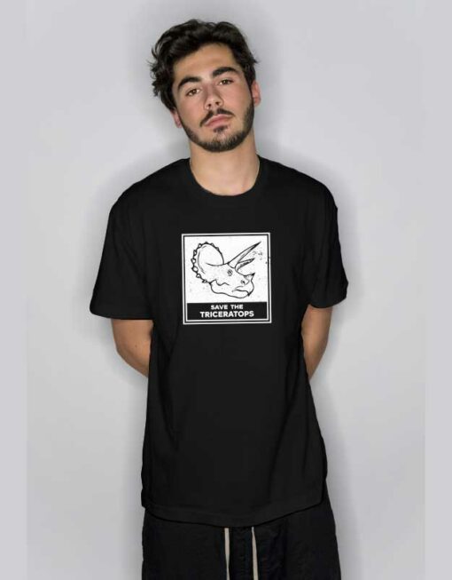 Funny Save The Triceratops T Shirt