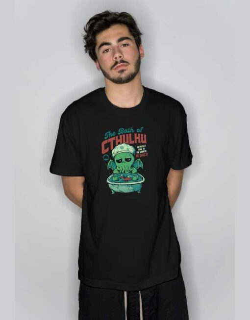 Funny The Bath of Cthulhu T Shirt