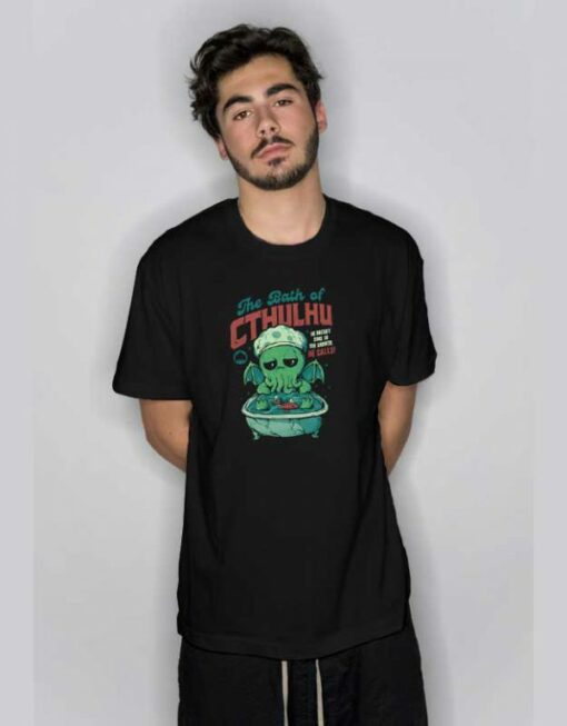 Funny The Bath of Cthulhu T Shirt